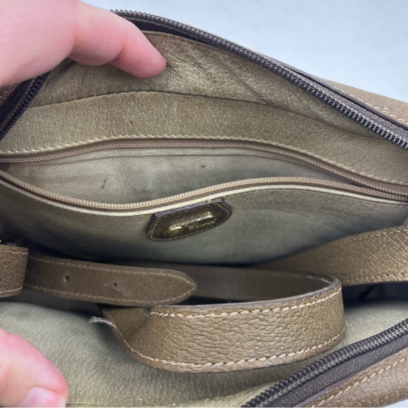 Gucci Vintage Ophidia Leather Web Green and Red Strip Textured Crossbody Handbag - Picture 12 of 15